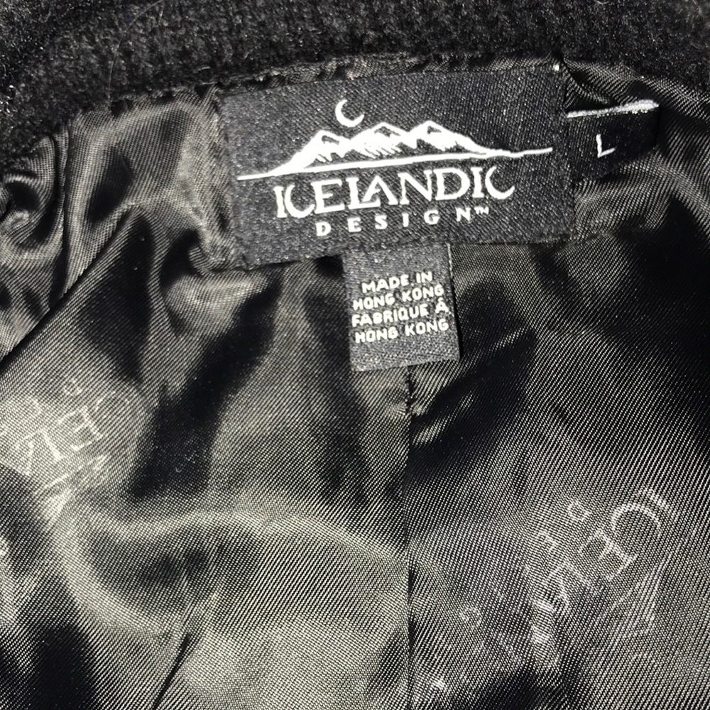 ❤️ Women’s Sz L EUC VINTAGE 2001 ICELANDIC DESIGN 100% Wool Lined Sweater Jacket - Picture 5 of 9